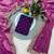 magenta color sequins with cording embroidered work silk blend saree