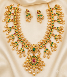 Multicolor guttapoosalu necklace set