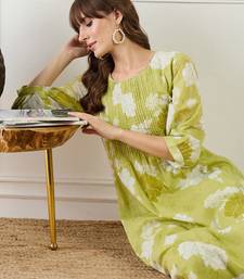 Women Floral Printed A-Line Pure Cotton Kurta Set