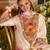 Floral Embroidered A-Line Tie-Up Neck Thread Work Kurta With Trousers & Dupatta