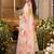 Floral Embroidered A-Line Tie-Up Neck Thread Work Kurta With Trousers & Dupatta