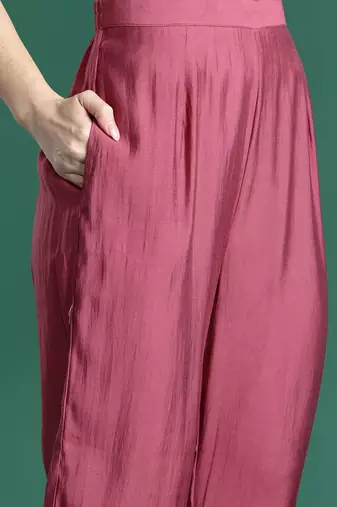 Floral Embroidered Kurta with Trousers & Dupatta