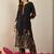 Floral Printed Thread Work Pure Cotton Straight Kurta With Trousers