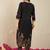 Floral Printed Thread Work Pure Cotton Straight Kurta With Trousers