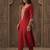 Ethnic Motifs Yoke Design Notch Neck Sequinned Straight Kurta With Trousers