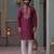 roman silk blend fabric embroidery mens designer party wear kurta pajama.
