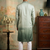silk blend fabric embroidery mens designer party wear kurta pajama.