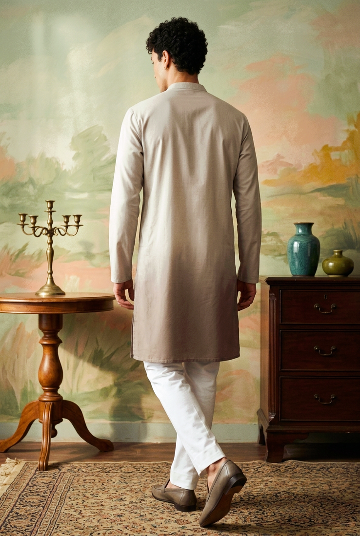 Outluk wedding vol 46 silk fabric with full embroidery  mens designer party wear kurta pajama.