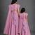 Lavender Embroidered Cotton Silk Lehenga Set