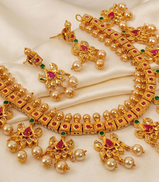Guttapoosalu necklace set with rubies