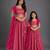 Magenta Pink Embroidered Cotton Silk Lehenga Set