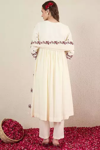 Women Ethnic Motifs Embroidered Kurta with Trousers & Dupatta