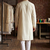 roman silk blend fabric embroidery mens designer party wear kurta pajama