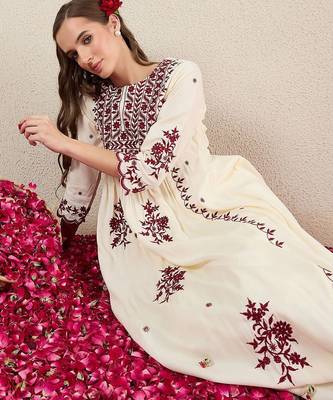 Women Ethnic Motifs Embroidered Kurta with Trousers & Dupatta 7