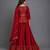 Maroon Embroidered Cotton Silk Kurti Lehenga Set