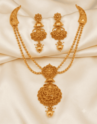 Designer gold plated necklace set 3