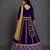 Royal Purple Embroidered Velvet Lehenga Set