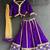 Royal Purple Embroidered Velvet Lehenga Set