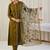 Ethnic Motifs Band Collar Thread Work Kurta With Trousers & Dupatta