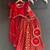 Vibrant Red Embroidered Chanderi Lehenga Set