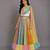 Multicolor Embroidered Chanderi Lehenga Set