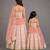 Ivory Peach Printed Cotton Silk Lehenga Set