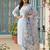 Roun Neck Straight Kurta With Trousers & With Dupatta