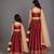 Maroon Embroidered Chanderi Lehenga Set