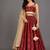 Maroon Embroidered Chanderi Lehenga Set