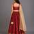 Maroon Embroidered Chanderi Lehenga Set