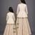Off White Embroidered Cotton Silk Kurti Lehenga Set