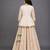 Off White Embroidered Cotton Silk Kurti Lehenga Set