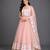 Blue Pink Printed Cotton Silk Lehenga Set