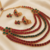 Multicolor kemp 5 layer necklace set