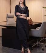 Women Ethnic Motifs Embroidered Regular Kurta with Trousers