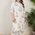 Plus Size Off White Printed Straight Kurta Palazzos Set