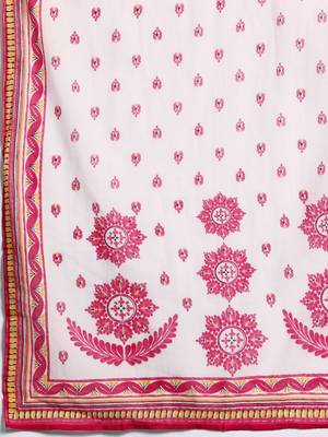 Ethnic Motifs Embroidered Panelled Pure Cotton Kurta with Trousers & Dupatta 4