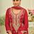 Ethnic Motifs Embroidered Straight Kurta With Palazzos & Dupatta