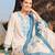 Women Floral Embroidered Regular Thread Work Kurta with Palazzos & With Dupatta