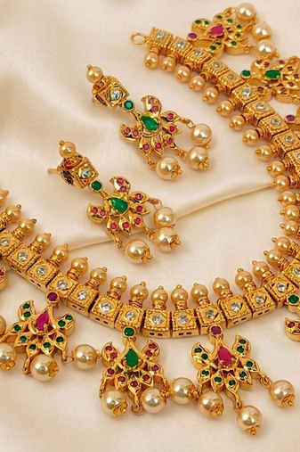 Multicolor guttapoosalu jewellery