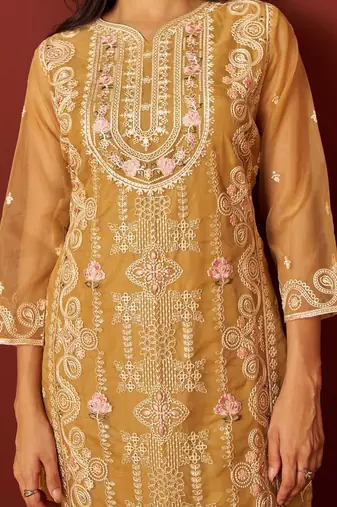 Women Ethnic Motifs Embroidered Kurta with Pyjama & Dupatta