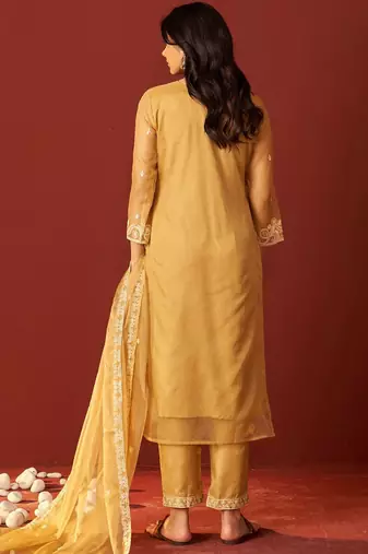 Women Ethnic Motifs Embroidered Kurta with Pyjama & Dupatta