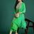 Leheriya Printed Zari Kurta With Trousers & Dupatta