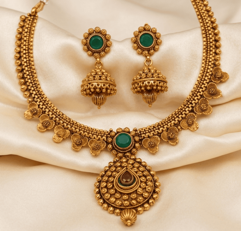 Multicolor antique necklace set