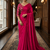 Red Color Plain Satin Silk Blend Saree