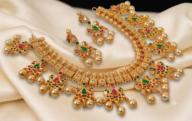 Multicolor guttapoosalu jewellery