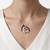 925 Sterling Silver Rose Gold Black & White CZ Swan Couple Pendant Necklace Set  for Women