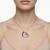 925 Sterling Silver Rose Gold Black & White CZ Swan Couple Pendant Necklace Set  for Women