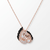 925 Sterling Silver Rose Gold Black & White CZ Swan Couple Pendant Necklace Set  for Women