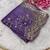 purple color codding with thread embroidery work with cutwork border silk blend saree